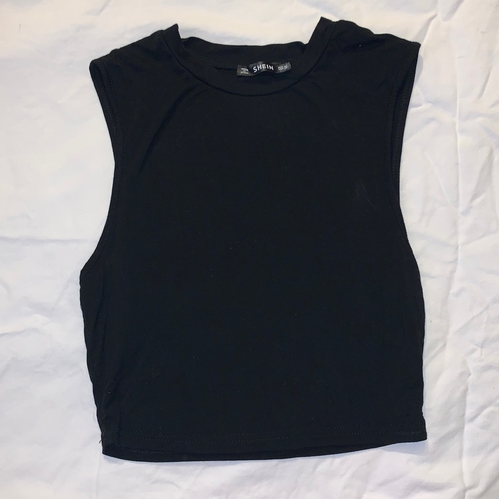 Black high neck tank